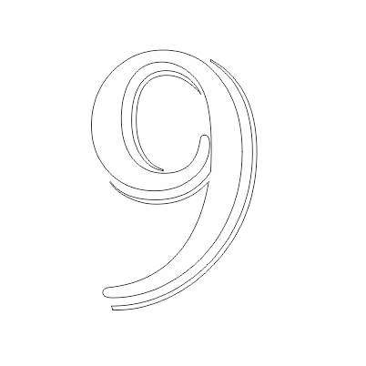 sticker cijfer-9-wit