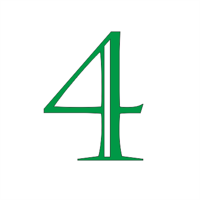 sticker cijfer-4-groen